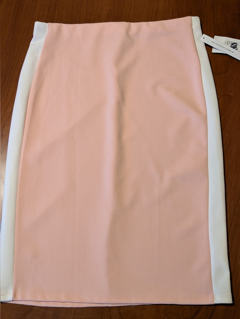 Joe B Blush Pink Pencil Skirt with White Side Panels